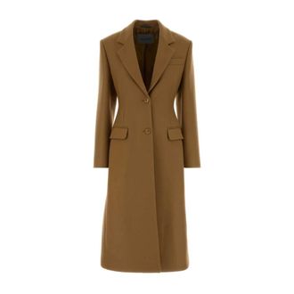 Balenciaga Dames, Mantels, Bruin, Maat: XS Katoen