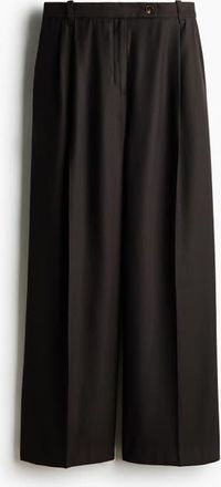 H&M Tailored Trousers in Dark Brown at Nordstrom, Size 12