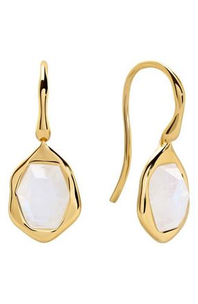 Monica Vinader Odyssey Drop Earrings in 18K Gold Vermeil/Moonstone at Nordstrom