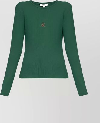 J.W.Anderson long sleeve ribbed anchor embroidery top