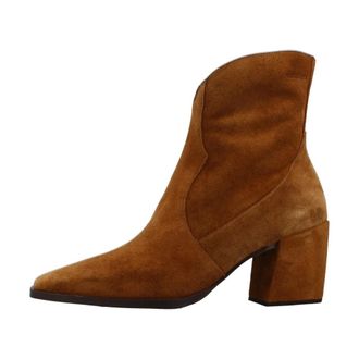 Wonders Schoenen, Dames, Bruin, 39 EU, Leer, M6402 Charme Enkellaarzen