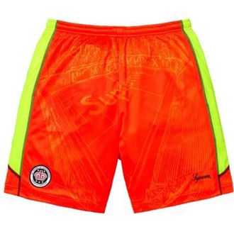 SUPREME Jacquard Soccer Shorts Orange Yellow SUP-SS24-294