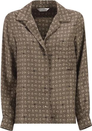 Max Mara Mxmdisco Shirt - Dames - Overhemden - Bruin - M - Overhemden