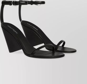 Courrèges round toe strappy sandals with wedge heel