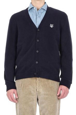 Maison Kitsun&eacute; Fox Comfort Fit Wool Cardigan