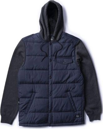 Vissla Mens Marin Eco Hooded Jacket In Dark Naval