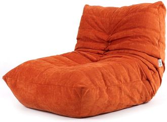 Icon Brand Puf sill&oacute;n en tejido chenilla relleno de espuma el&aacute;stica, naranja