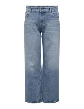 Jean Skinny ONLY Carmakoma - Denim Stretch - Taille Moyenne - Coupe Courte à La Cheville - Pour Femme