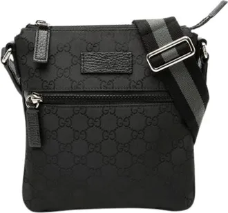 Gucci Pre-owned Cross Body Bags, female, Black, Size: ONE SIZE Pre-owned Nylon Crossbody Bag