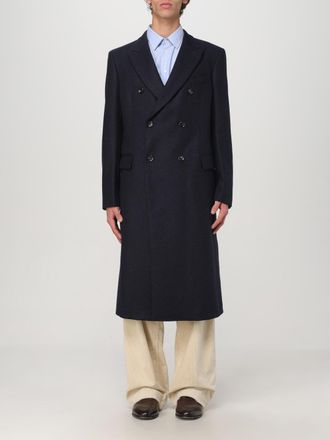 Emporio Armani Mens Double Breasted Overcoat - Dark Blue Wool - Size EU 48 (Mens)