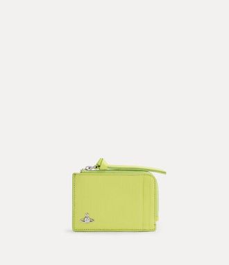 Vivienne Westwood Card Holder With Zip Supple Leather Lime-green One Size Unisex