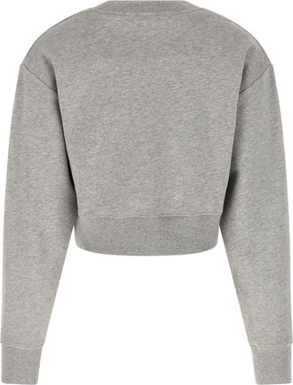 Balmain Womens Gray Cotton Sweatshirt Clothing