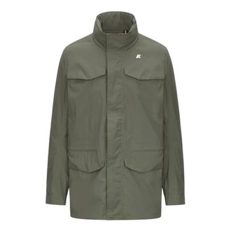 K-Way K-Way, Light Jackets, male, Green, Size: L Manuel Stretch Nylon Jersey