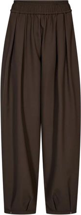 Mos Mosh MMDara Shadow Pant - Dames - Wijde Broeken - Bruin - XS - Katoen - Broeken