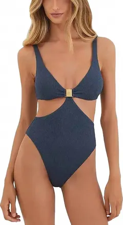 Vix Mayra Cut Out One Piece Swimsuit In Bayside