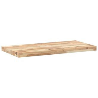 Berkfield Home Compact Floating Shelf 60x40x4 cm Untreated Solid Wood Acacia in Brown | Size: 60 x 40 x 4 cm