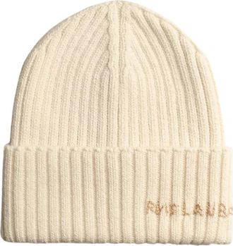 Ruslan Baginskiy Gorro de mezcla de lana con monograma bordado - Accessories - Mujer - Beige - ONE SIZE