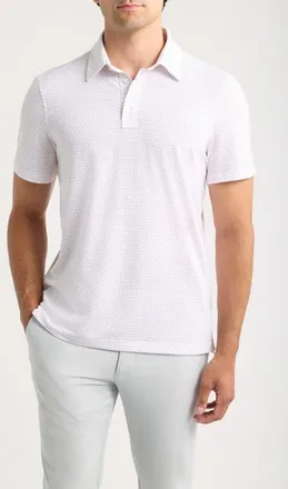 G/Fore All Play Spade Performance Polo in Snow/Dark Plum at Nordstrom, Size Xx-Large