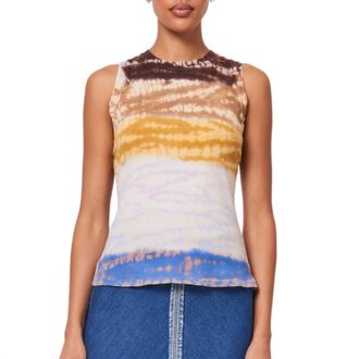 Raquel Allegra Leigh Tank Top In Rainbow Hues Treatment