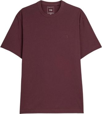 Yohji Yamamoto Red Crew Neck Logo T-Shirt