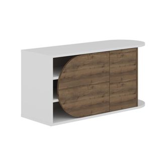 Calicosy Mueble de zapatos 2 puertas L104 cm - Efecto Blanco y madera
