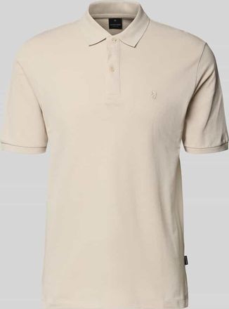 Premium by Jack & Jones Slim Fit Poloshirt mit Stitching in Beige, Gr&ouml;&szlig;e XXL