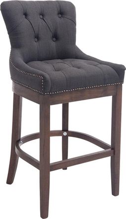 Clp Clp - Taburete Lakewood Tapizado En Tela Gris Oscuro