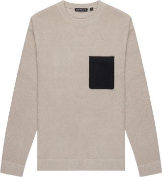 Aspact Elio Sweater - Heren - Sweatshirts & Hoodies - Beige - Maat: S