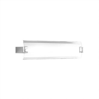 Top-Light Applique Contemp Swinging Metallo Cromo Vetro Bianco Extrachiaro 2 Luci E27 50Cm