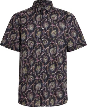 Etro paisley print short-sleeve shirt - men - Fabric - 45 - Blue