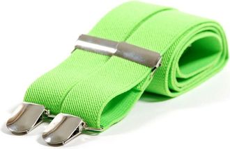 Retro Styler Plain Neon Coloured Trouser Braces Suspenders Retro - Adults (Neon Green)