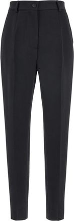 Dolce & Gabbana Black Regular Flat Front Pants