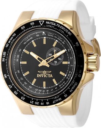 Invicta Aviator Quartz Black Dial Mens Watch 49734