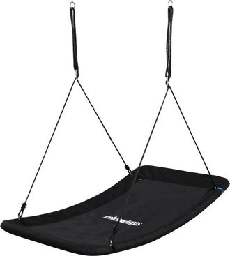 Relaxdays Relaxdays Nest Swing, Rectangular, for Children & Adults, 150 kg, Curved, BT 150x80 cm, Black