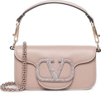 Valentino Garavani Loco Shoulder Bag With Jeweled Logo