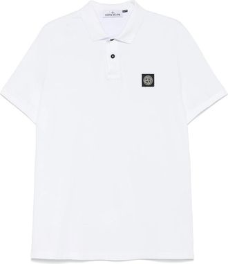 Stone Island Piqu&eacute;-weave Polo Shirt