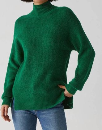 Michael Stars Zion Mock Neck Pullover In Beetle