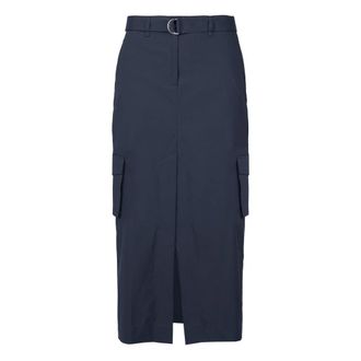 Bomboogie Gonna Midi Cargo in Misto Cotone - - Skirts - Donna - Blu - XS