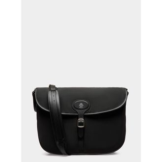 Bally B-Light Messenger Bag in Nylon and Leather in Black+Palladio at Nordstrom