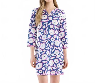 Hatley Notch Neck Mini Dress In Fresh Flowers