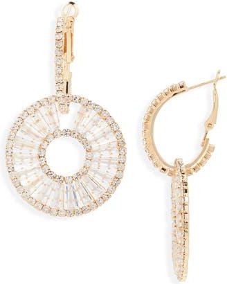 Tasha Circle Drop Earrings in Gold/cz at Nordstrom Rack