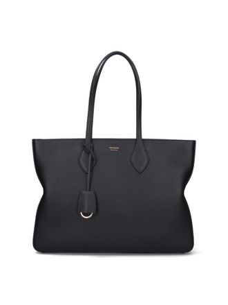 Ferragamo Large Smooth Leather Tote Bag