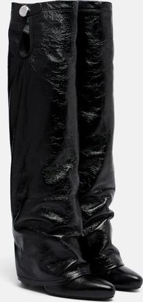 The Attico Leon patent leather knee-high boots
