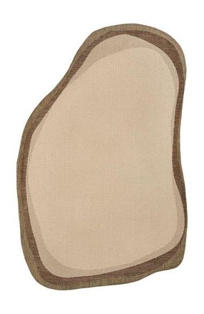 Jonathan Y Designs Wyatt Modern Rustic Abstract Indoor/Outdoor Shaped Area Rug in Beige/brown at Nordstrom, Size 8Ft 0In X 10Ft 0In
