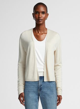 Contemporaine Womens Fluid-knit open-front Cardigan Sweater