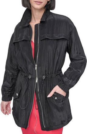 DKNY Textured Anorak Jacket in Black at Nordstrom, Size X-Small