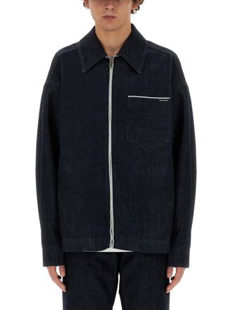 Dolce & Gabbana Dark Navy Shirt Collar Jacket