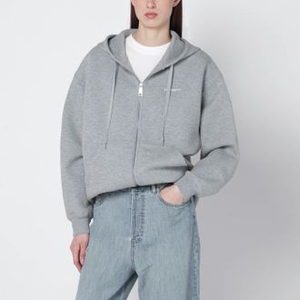 Carhartt Work in Progress Felpa con zip grigia in misto cotone