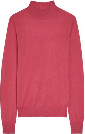 Joseph Mock-neck Cashmere top - Dark Pink - S (UK8-10 / S)