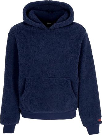 Dolly Noire Sherpa Hoodie met verstelbare capuchon - Heren - Hoodies - Blauw - L - Polyester - Hoodies & sweatvesten